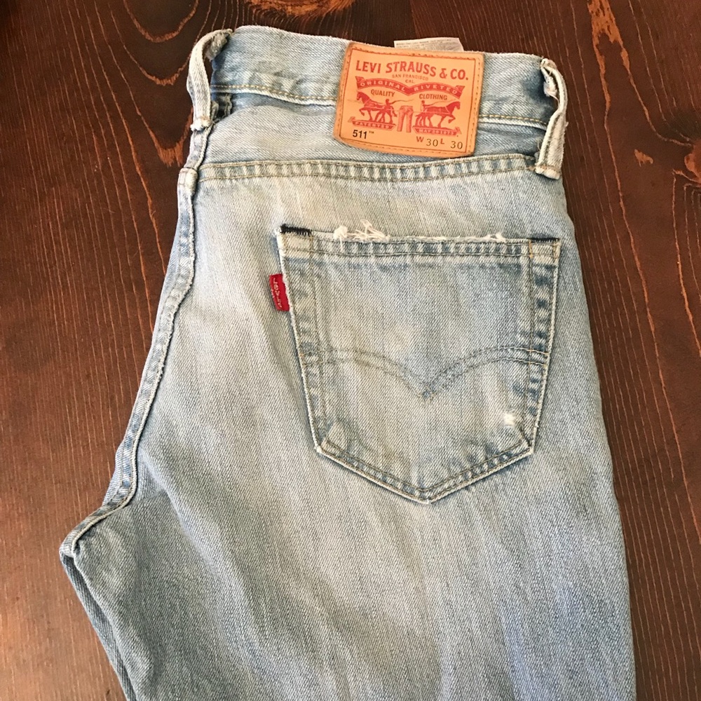 Levi’s 511 vintage wash jeans